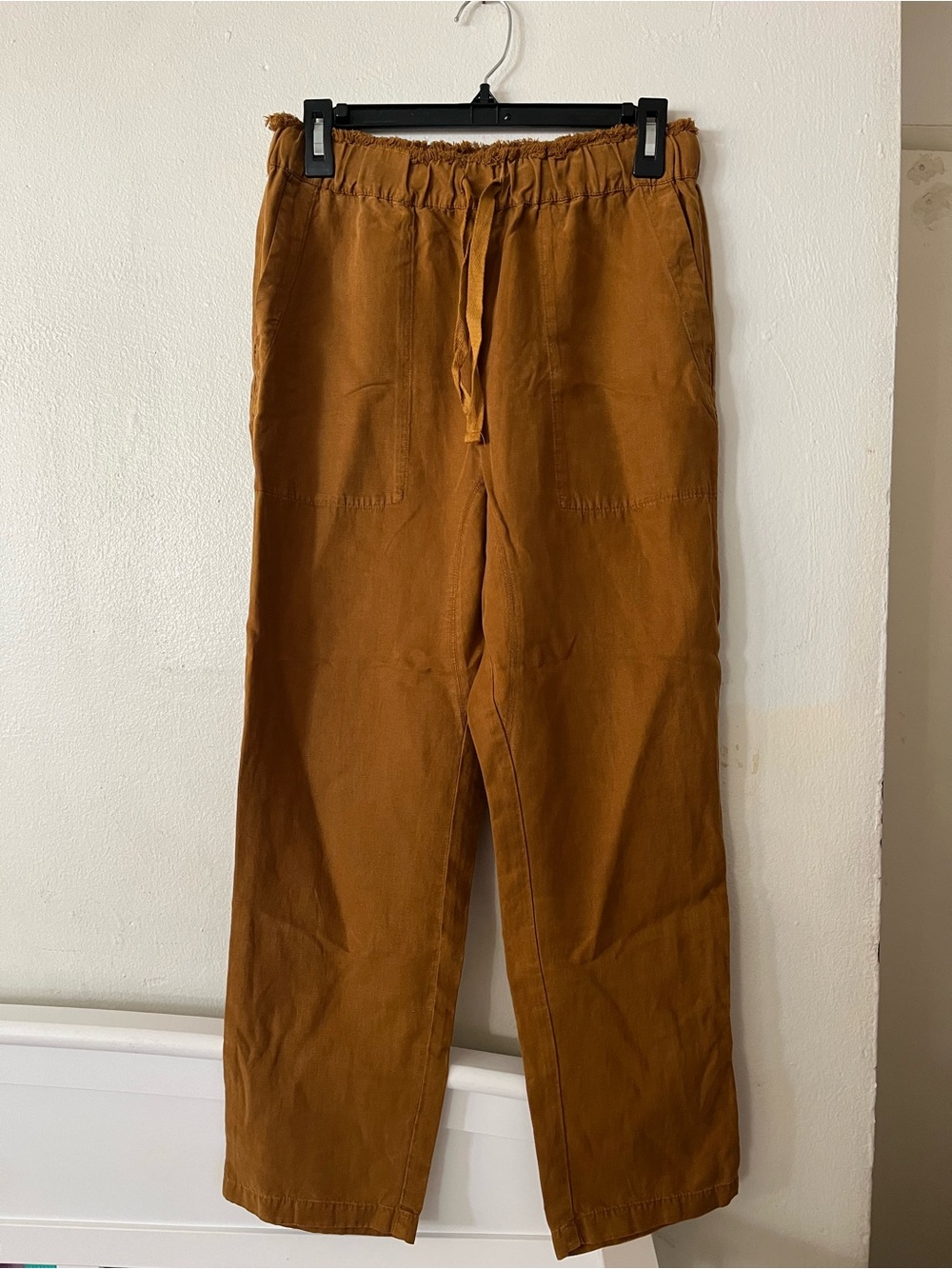 Zara Women's Drawstring Chinos in Rust